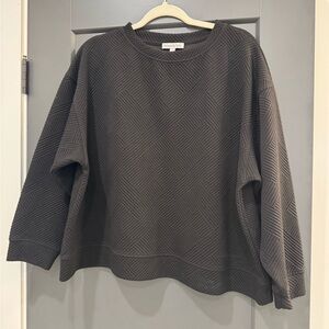 Black Textured Sweatshirt